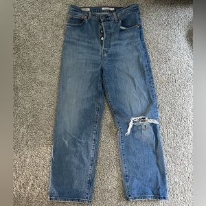 Levi’s ribcage ankle straight leg jeans